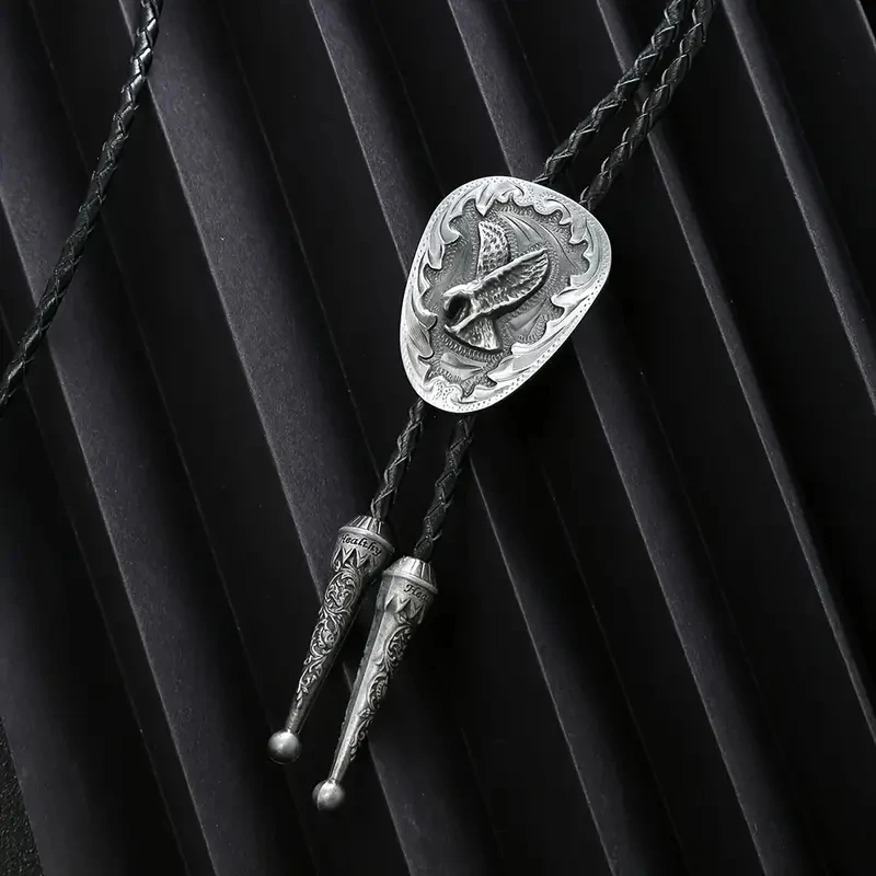 Eagle animal bicolor bolo tie