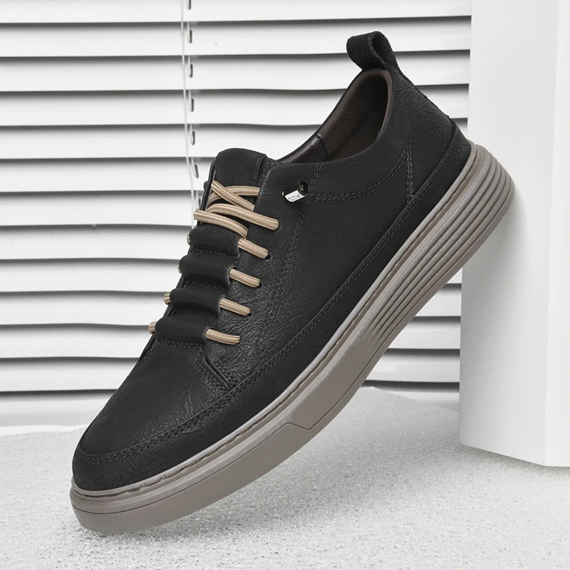 

Genuine Leather Oxford Shoes Men Casual Shoes Designer Luxury Brand Lace Up Skateboard Sneakers Italian Men's Shoes Plus Size 47