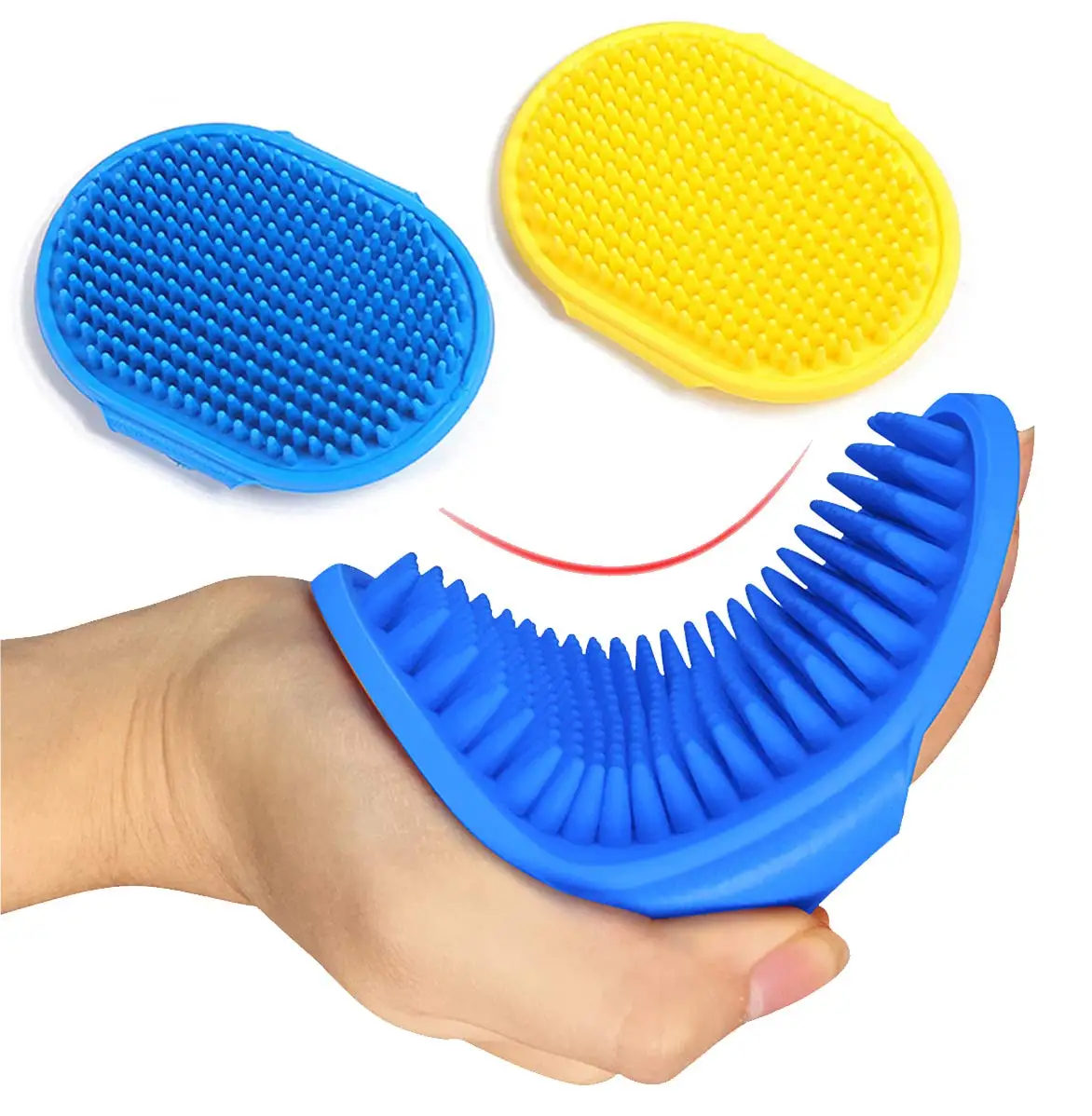 Soft Rubber Dog Cat Brush Pet Bath Silicone Comb Massage Comb Hair Remover Pet Supplies Dog Grooming Wash Cleaning Equipment 