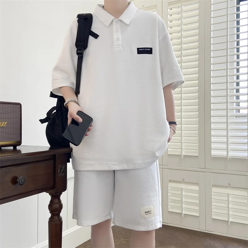 

Men's Summer Casual Two-Piece Set T-irt orts Outfit Faionable Breathable Lightweight round Ne ort Sve Print