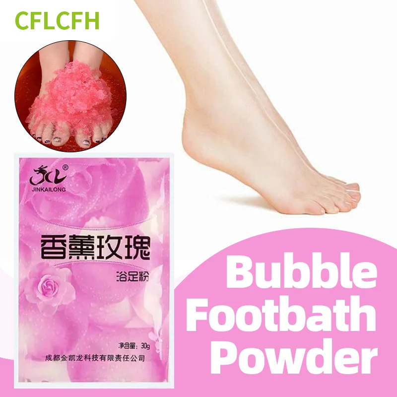 

60g Bubble Bath Powder SPA Soak Foot Bath Salt Body Foot Exfoliation Scruber Crystal Mud Skin Care Rose Mint Lavender