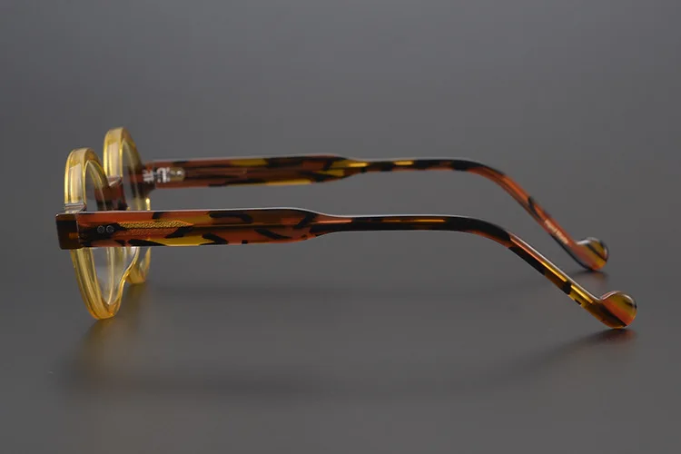 55104 Runde Acetat Brillen Rahmen Männer Myopie Brillen Frauen Optische Gläser Steampunk Brillen – Detail 13