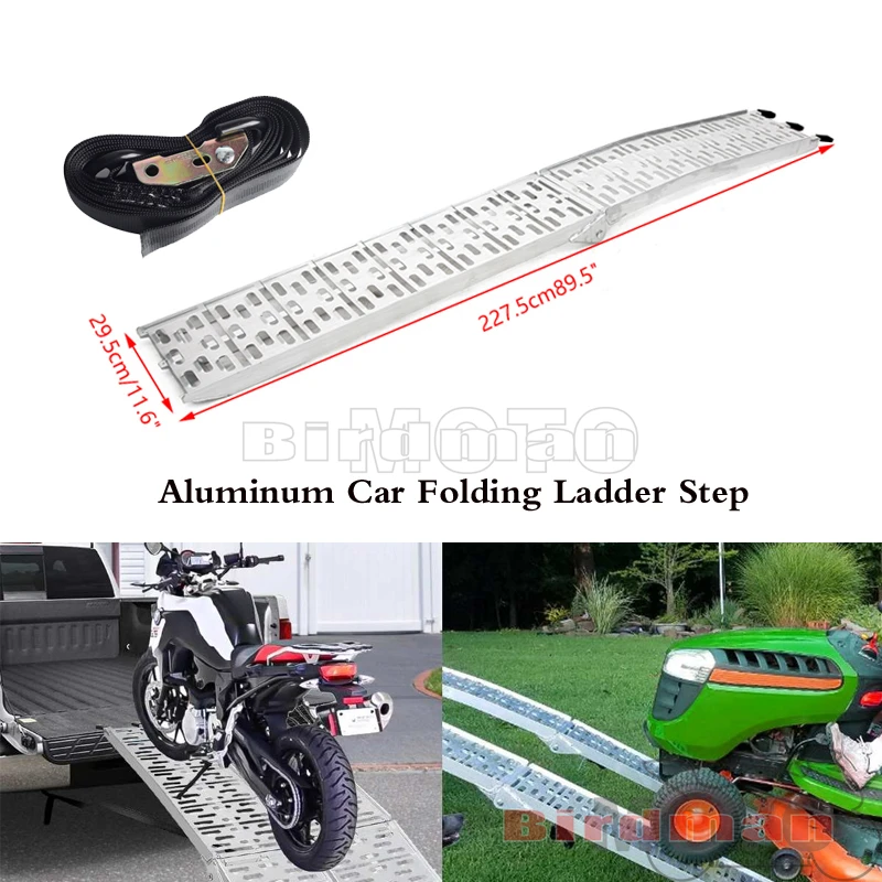 

Aluminum Motor Trailer Transportation Stairs Folding Loading Ramps For ATV UTV Lawn Mower Truck Motorcycle Trailers Tiller