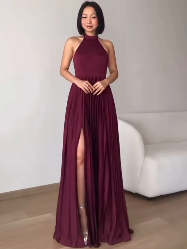 

Новое однотонное длинное вечернее платье Bal Hanging Sve для женщин с высокой талией без Sve Formal Dr for Par Wedding