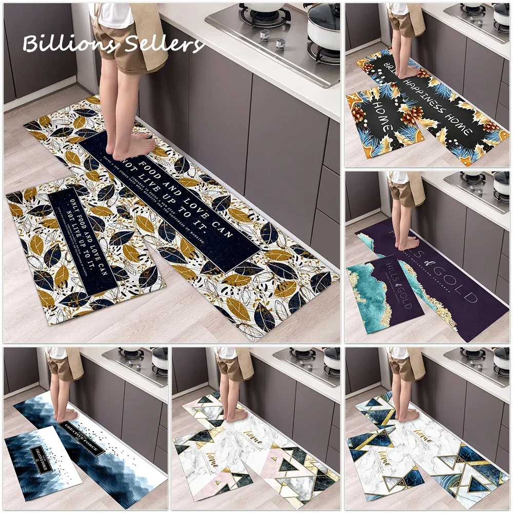 Long Kitchen Carpet for Floor Home Entrance Doormat Bedroom Living Room Decor Bedside Rug Hallway Balcony Bathroom Anti-Slip Mat