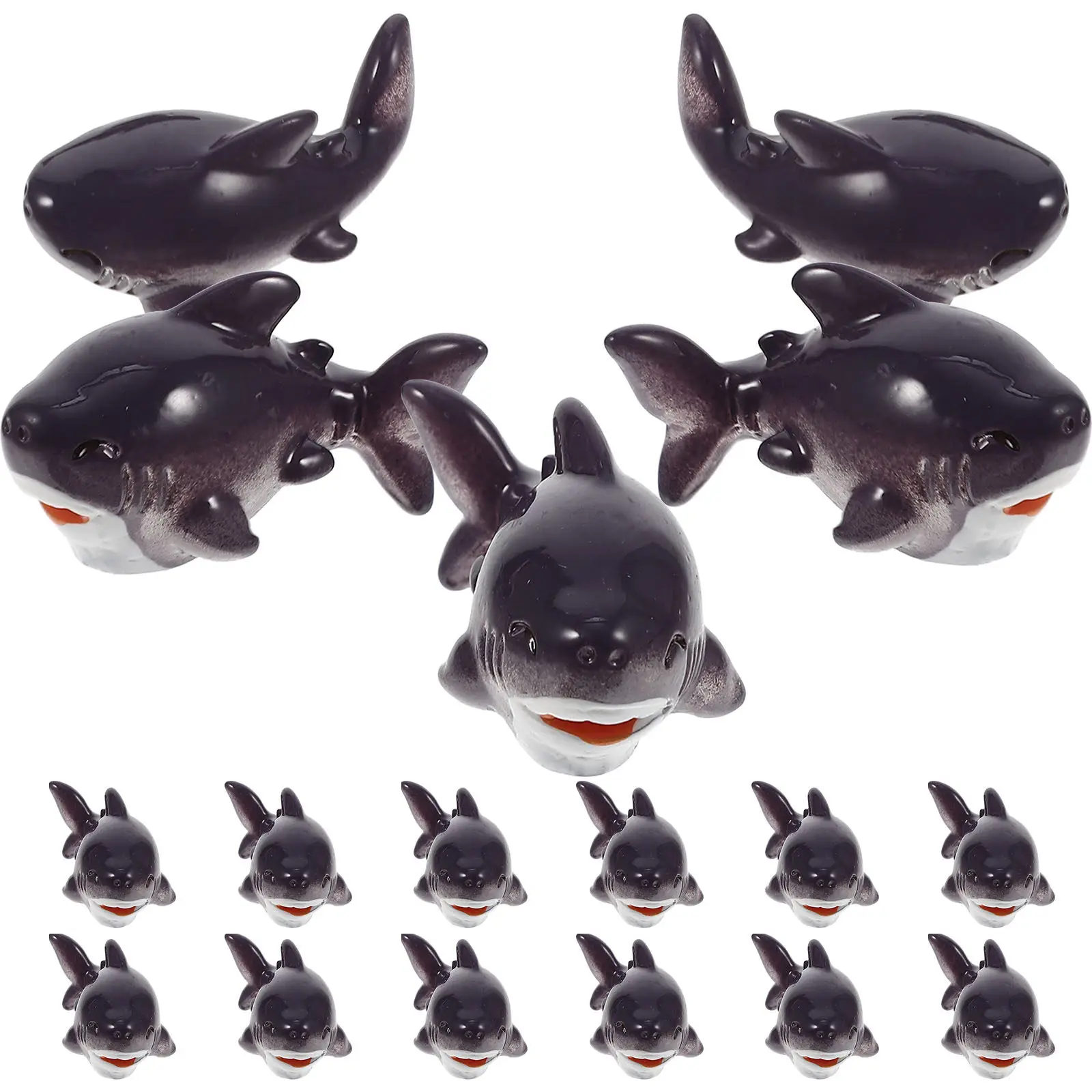 

20Pcs Mini Marine Animals Tiny Figure Set Landscape Decoration Desktop Miniature Synthetic Resin Garden Accessories
