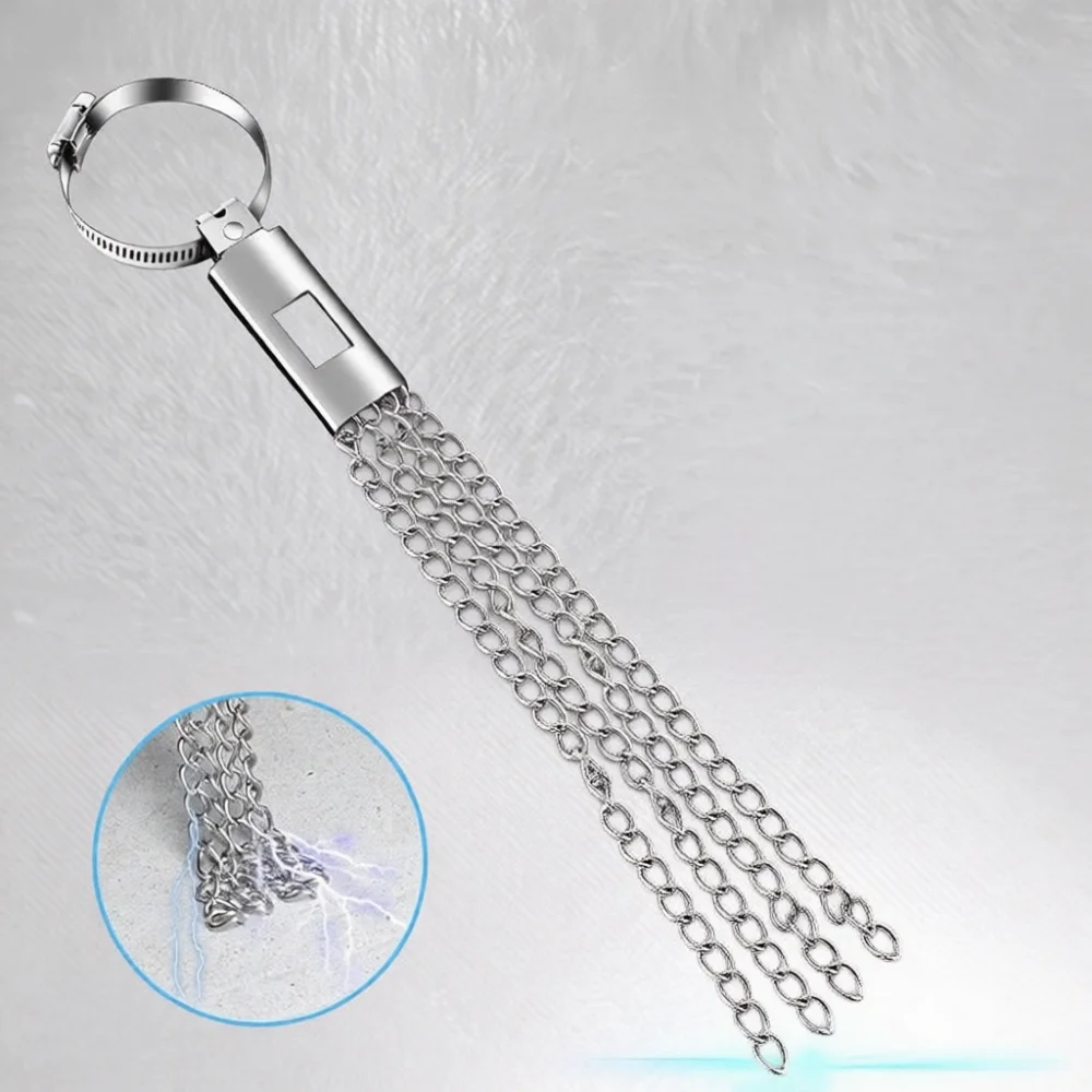 Car Static Discharge Strip Anti Static Strap Metal Chain Eliminator Ground Wire Earth Belt For Exhaust Pipe Vehicle Supplies