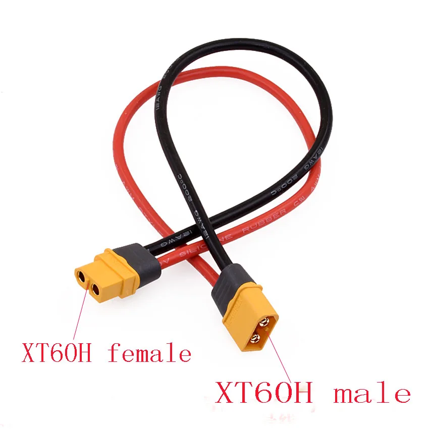 XT60 Cable Connector Male Female XT60H Plug with Sheath Cover 12AWG Silicon Wire for RC Lipo Battery FPV Dron