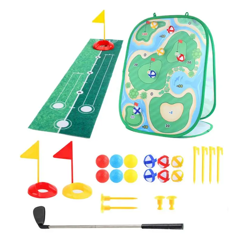 

Golf Chipping Game Set Golf Practice Mat Kits Family Fun Outdoor Toys Backyard Game Sports Toys For Adults Kids For Garden Party