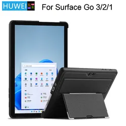 HUWEI Case For Microsoft Surface GO / GO 2 3 / Go2 Go3 Go 3 10.5 10 Inch Tablet Stand Cover Shell For Surface Go 2 3 Back Cases