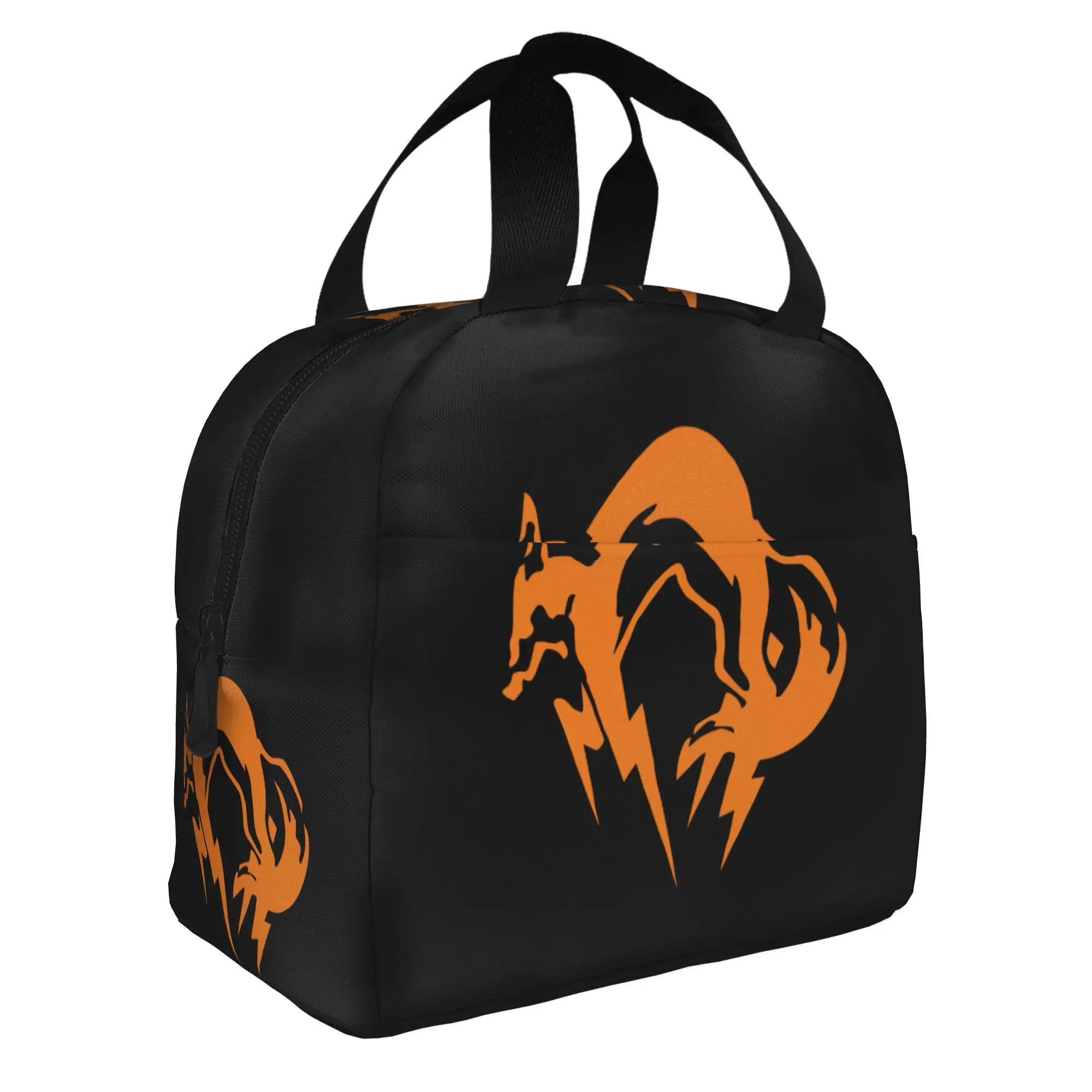 Metal Gear Solid Fox Logo Insulated Lunch Bag for Women Portable Video Game Thermal Cooler Bento Box Office Work School