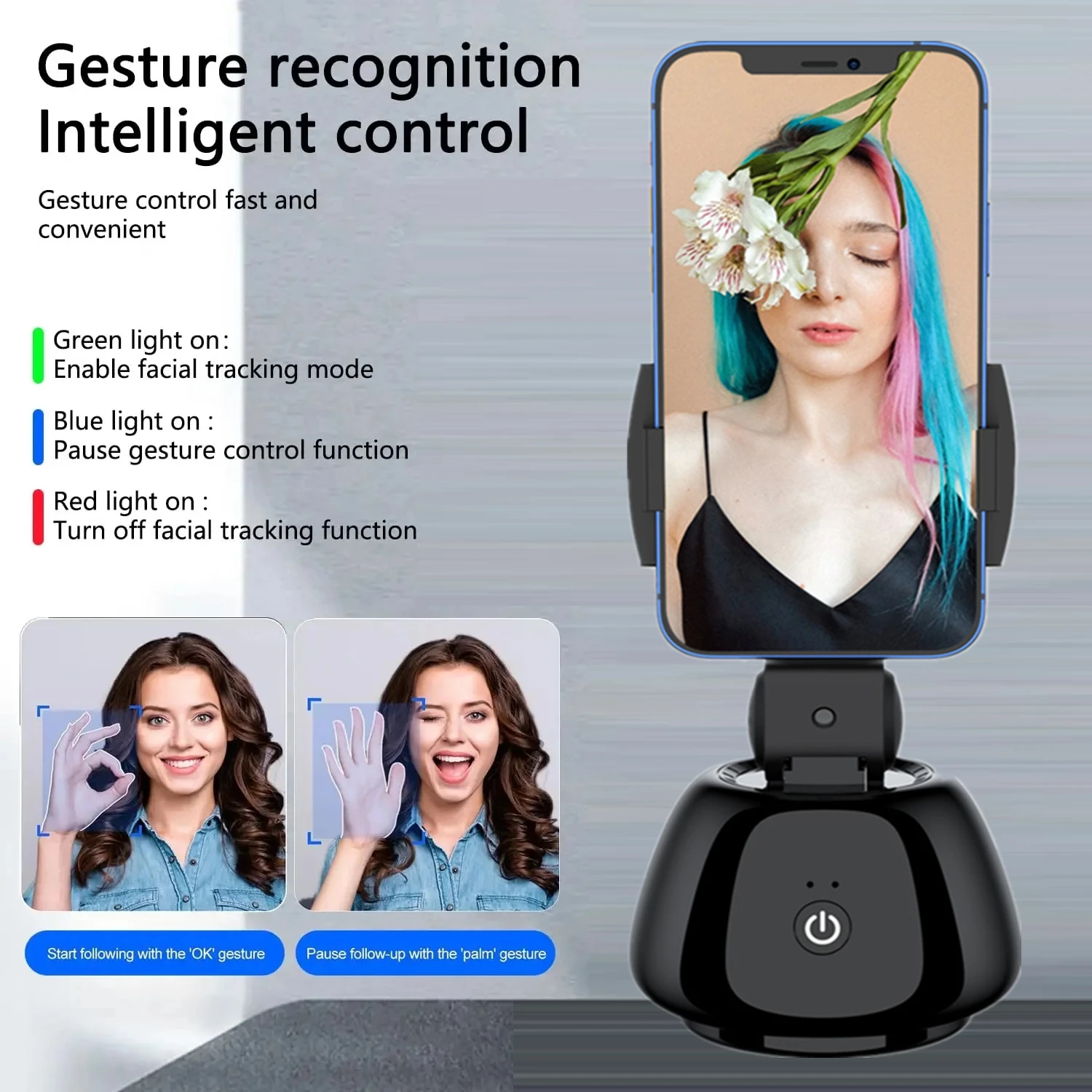 AI Smart Auto Face Tracking Rotation Gimbal Stabilizer Holder Selfie Stick Tripod For Live Vlog Video Smartphone iphone Samsuny