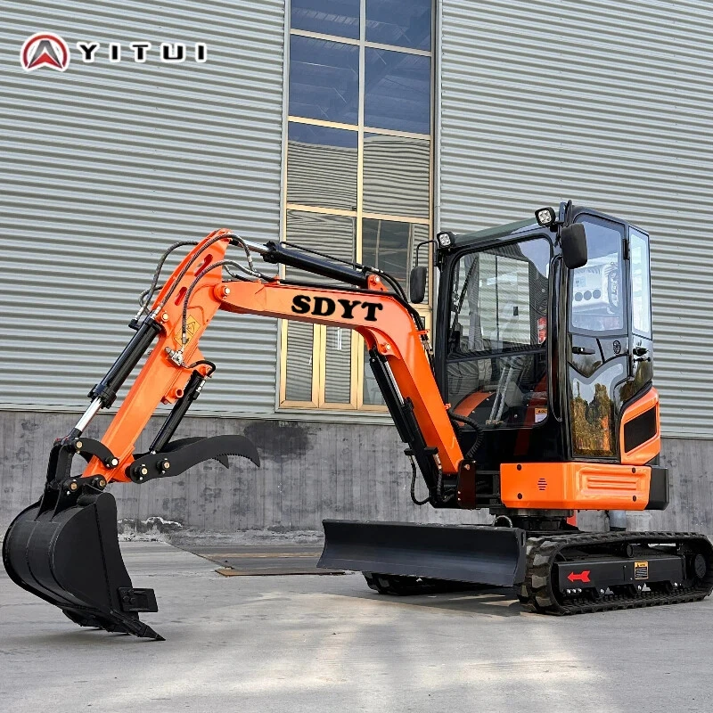 Miniescavatore Miniescavatore multifunzionale Euro 5 Epa certificato Ce da 2,6 tonnellate - Tipo cingolato personalizzato per aziende agricole e costruzioni