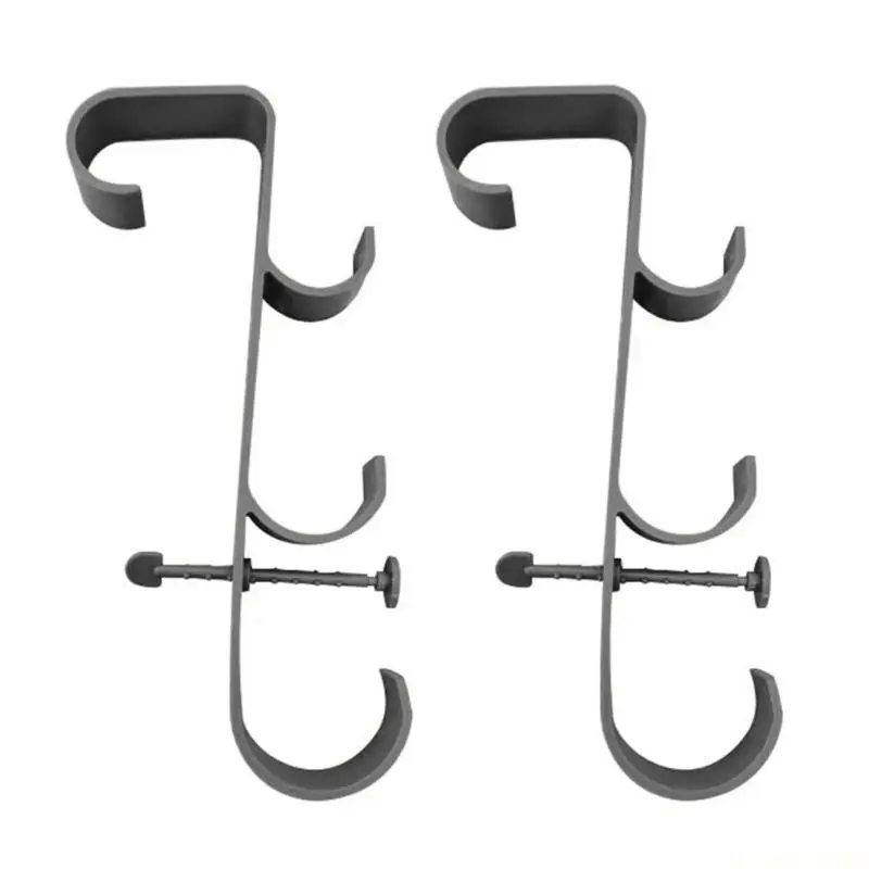 M5TC ABS Swimming Pool Rack with Rust Resistant Coating and Space Saving Hook System Pool Tool Rack Pool Accessory Brackets