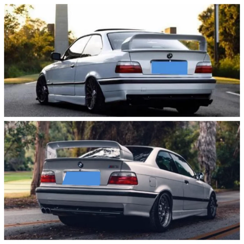 For BMW E36 M3 Spoiler 1990-2000 BMW M3 Series GT Style Spoiler E36 Series 3 Coupe ABS Plastic Material Spoiler Tanpa Cat