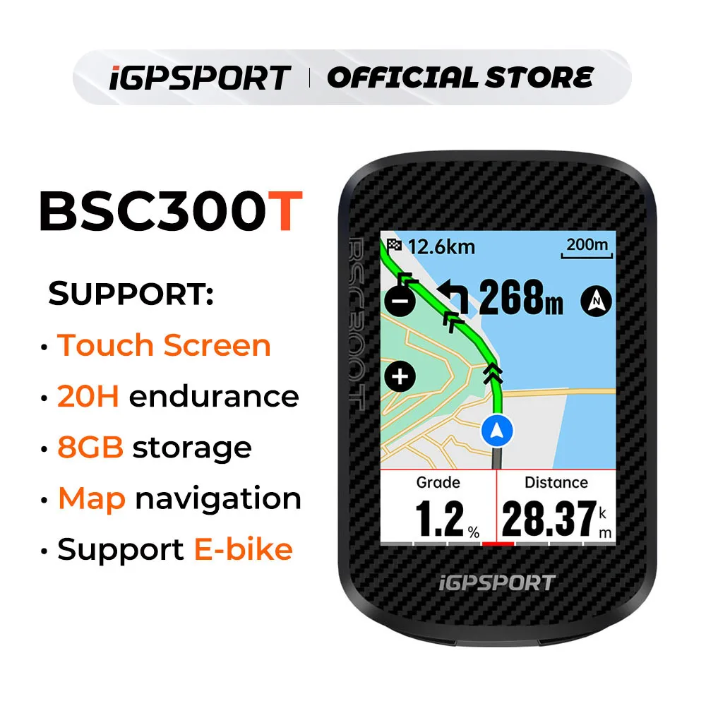 iGPSPORT BSC300T Touch-screen Bike Computer Global Map Cycling Computer Wireless Bike GPS Computer Support E-bike