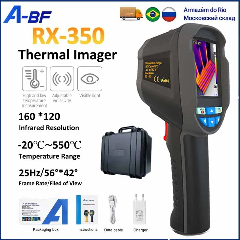 A-BF RX-350 Temperature Camera -20°C~550°C Detect Floor Heating Repair PCB Detection PC Software Analysis Camera
