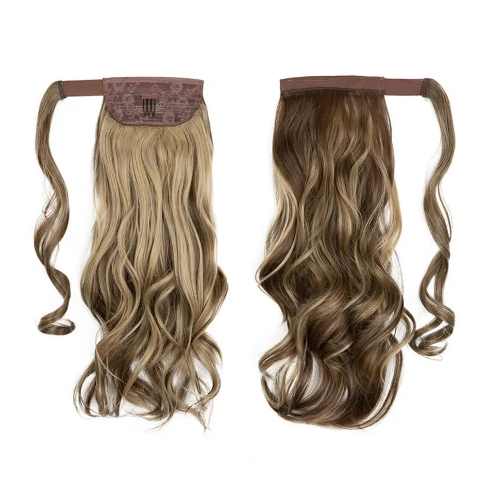 Heat Resistant Ponytail Extension Women Ponytail Wig Natural Looking Wavy Ponytail Extension High Temperature Fiber Hairpiece