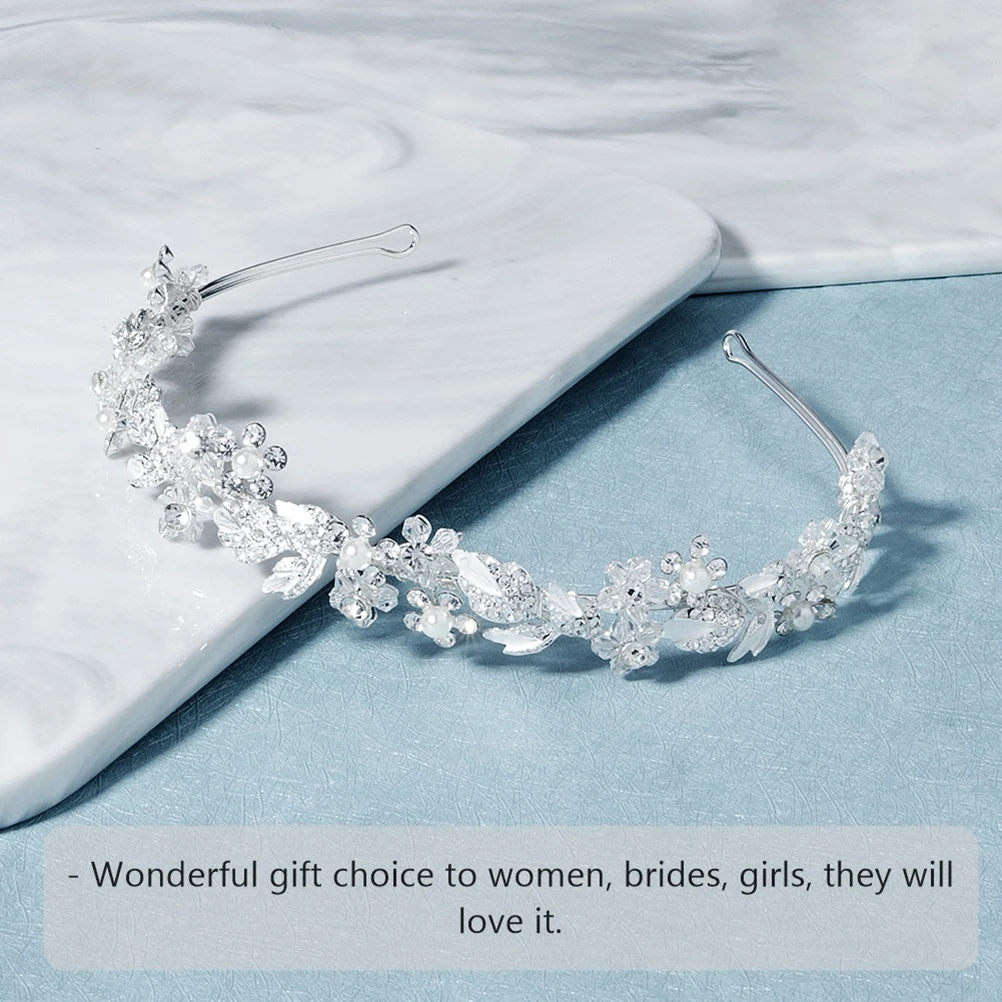 

Floral Crystal Beautiful Appearance Lightweight Comfortable Wedding Banquet Party B Accessories Hairb