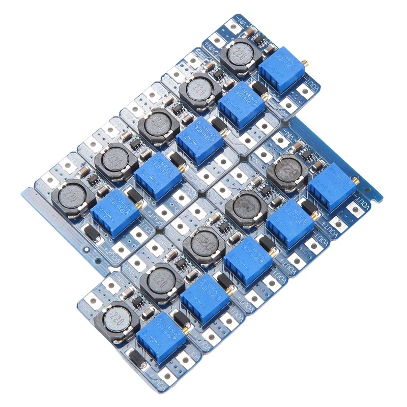 10Pcs DC-DC Boost Module 2A Boost Board Input 3V/5V To Boost 5V/9V/12V/24V Adjustable Multi-Function Convenient Module Durable