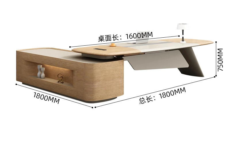 High-end office boss table, president table, simple and modern class desk, light luxury and advanced sense