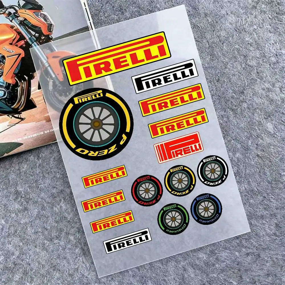 

For PIRELLI Reflective Motorcycle Stickers Waterproof Vinyl Decals For Motorbike Helmet Fuel Tank Bike