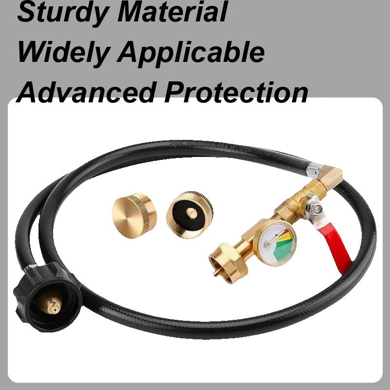 

Refill Adapter For Propane Tank Propane Bottle Connector With Glow In The Dark Gauge Brass Connector With Hose For Outdoor Stove