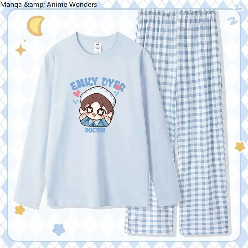 Role Play Identity V Emily Dyer Cartoon Cute Homewear Suit Cosplay Comfortable Warm Long Sleeved T-shirt Pants Halloween Gift