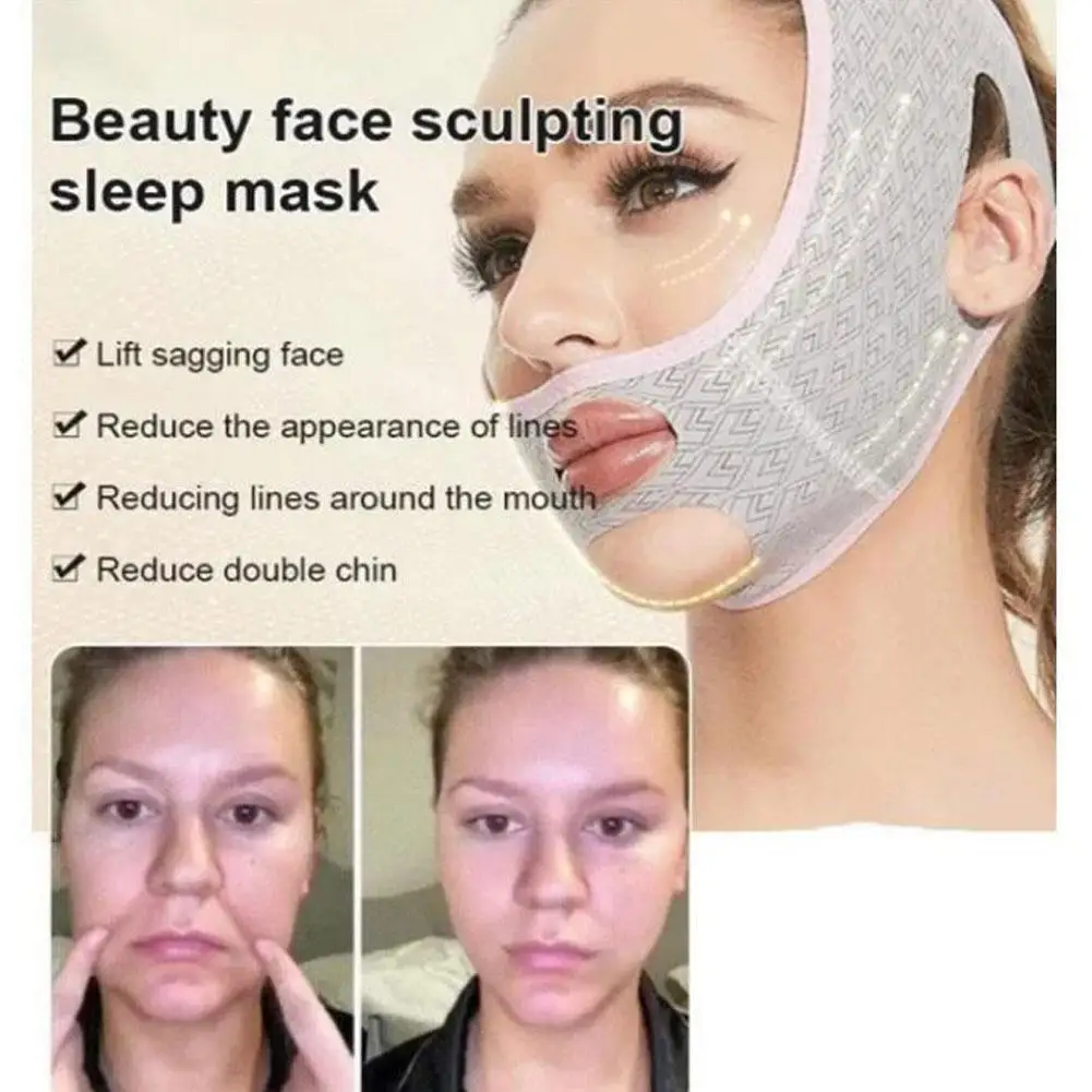 Reducer Beauty Chin Up Mask Face Sculpting Sleep Mask Belt Face V Line Slimming Shaping Masks Lifting Strap Facial Face B7P5