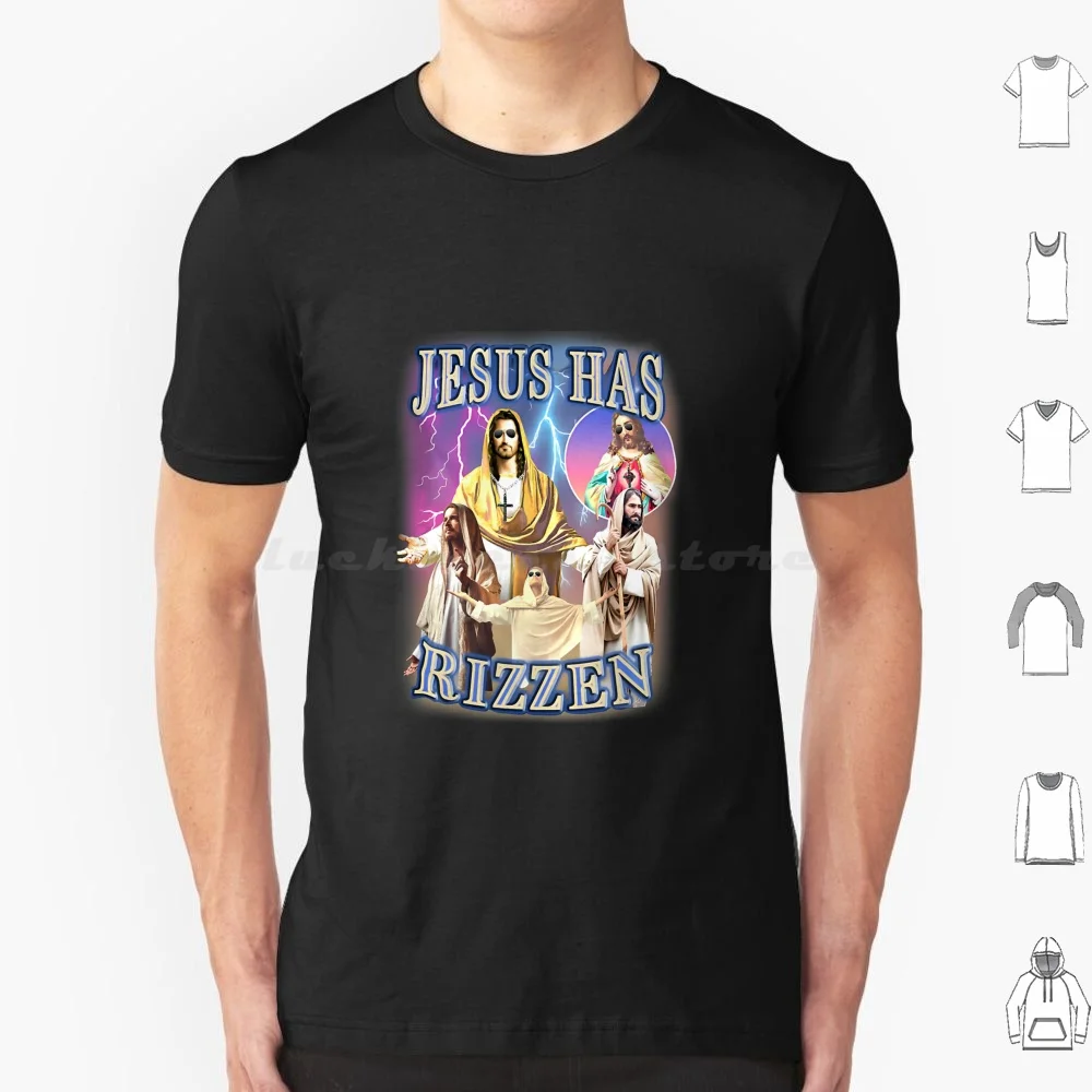 Jesus Has Rizzen T Shirt Cotton Men Women Diy Print Jesus Rizzen Funny Christian Bible Faith Cross Includes Images Ideal