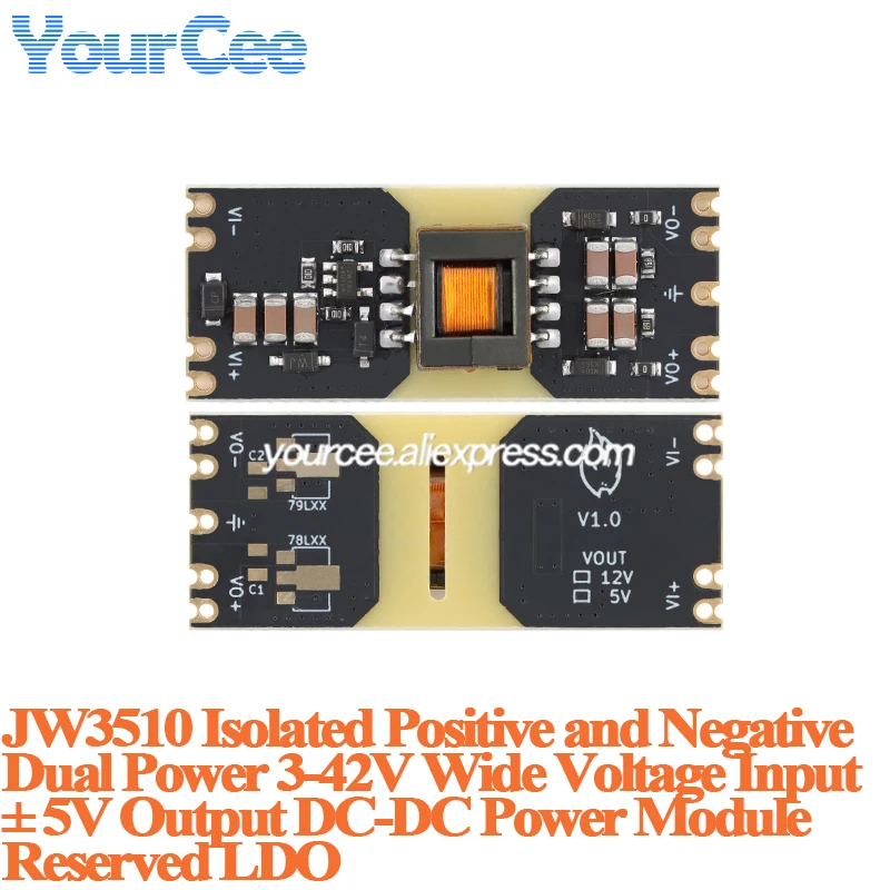 10 szt./1 szt. Moduł izolowanego zasilacza XC5015 JW3510 XC7010 DC-DC Szeroki zakres napięć wejściowych 9-42V na wyjście 5V 12V ±5V ±12V z zabezpieczeniem LDO — zdjęcie produktu 4