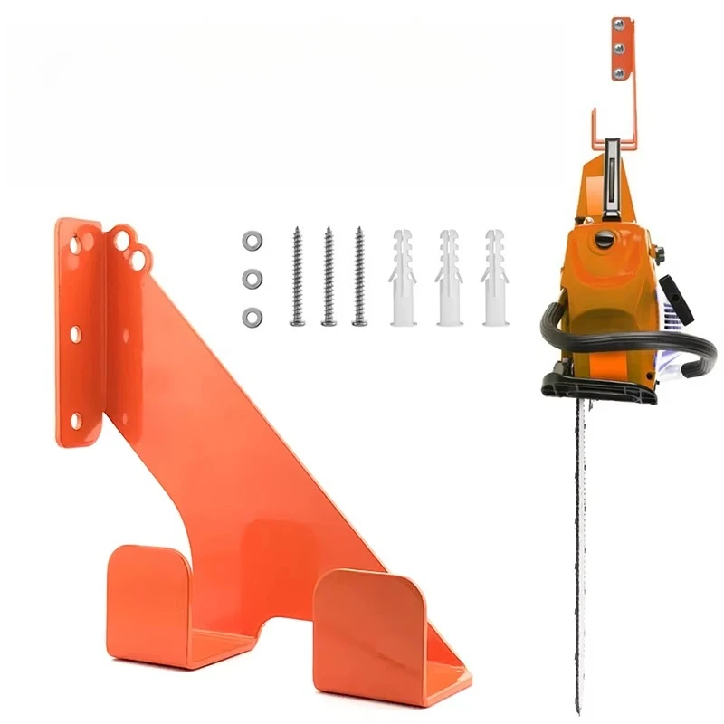 Heavy Duty Chainsaw Wall Mount Holder Stainless Steel Chainsaw Wall Hook Home Garage Tool Storage Bracket Chainsaw Hanger Rack