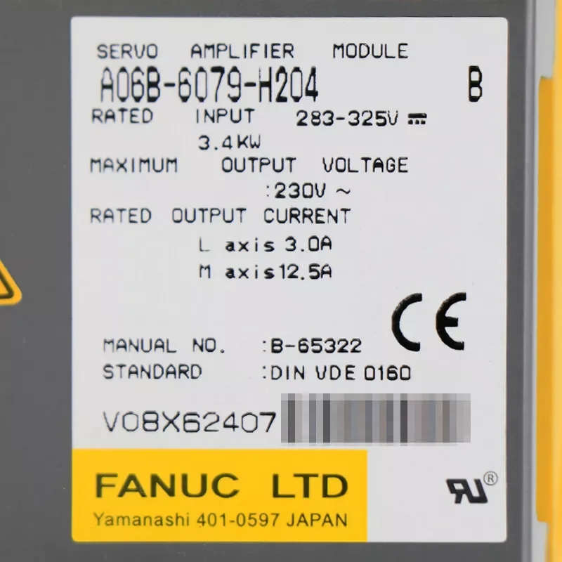 A06B-6079-H204 Fanuc Servo Amplifier Module Tested Ok A06B 6079 H204