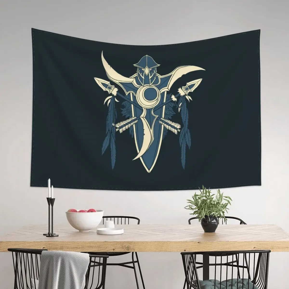 

Kaldorei Crest - Queldorei Tapestry Carpet On The Wall Outdoor Decor Decorations For Room Tapestry