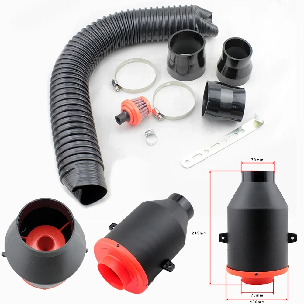 

Universal High Flow Modified Air Intake Kit Cold Air Filter Induction Kit for Engine Clean Car Accessory High Flow Intake Filter