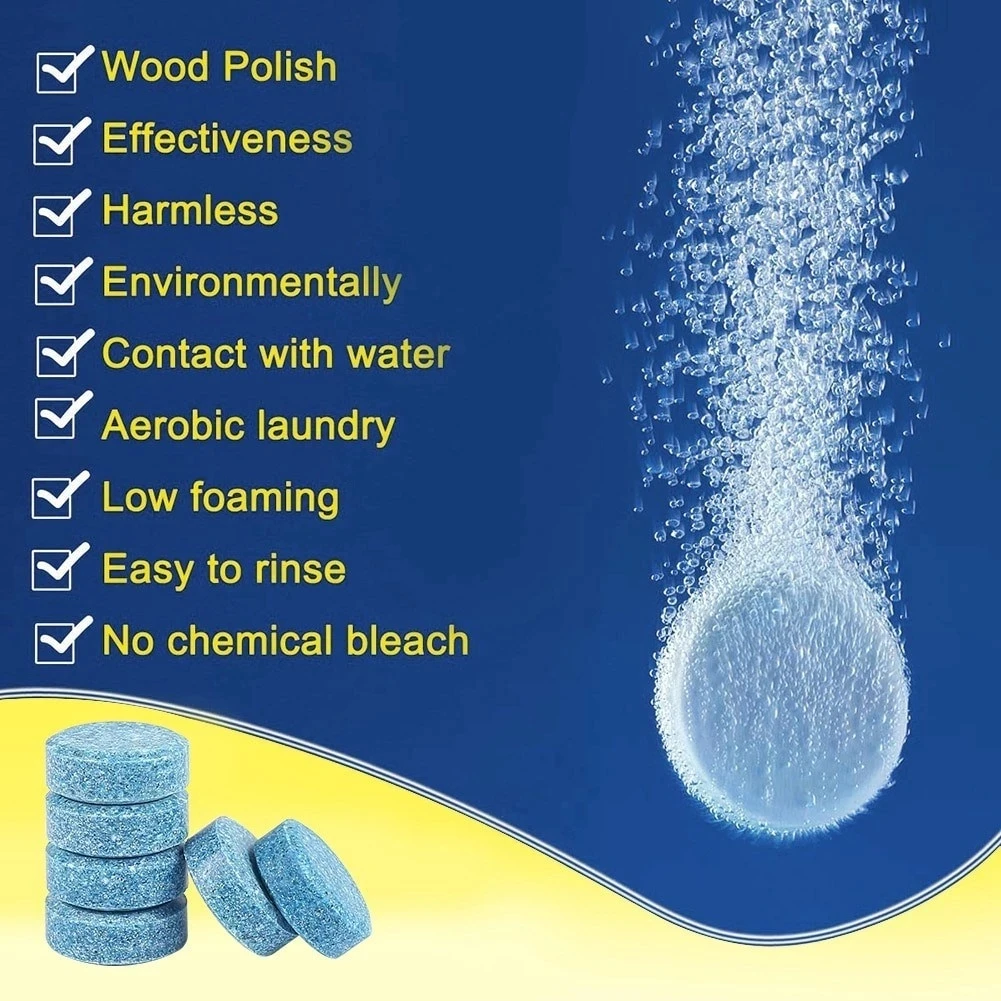 Car Windshield Cleaner Effervescent Tablets Solid Washer Agent Universal Automobile Glass Water Dust Soot Remover