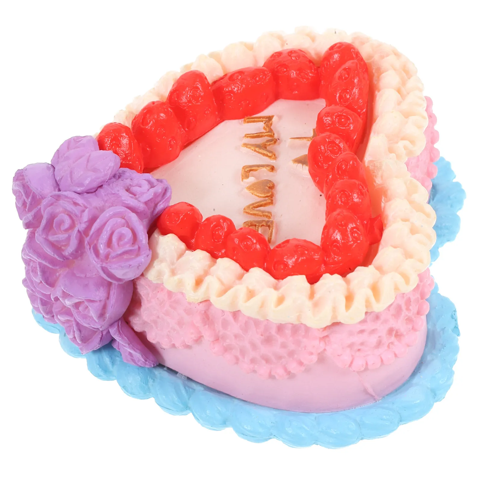 

Mini Fake Cake Resin Ornament for Dollhouse Decoration Miniature Dessert Photo Prop Artificial Cake Decoration Wedding Fake