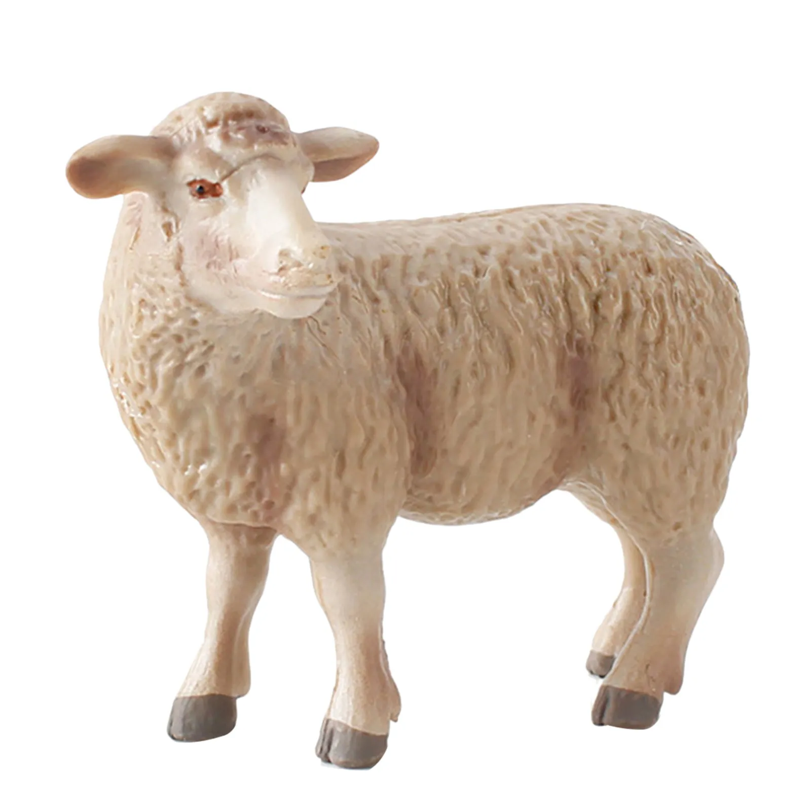 1Pcs Simulation Sheep Decoration Realistic Lifelike Animal Ornament for Home Office School Photo Prop Creative Room Decor