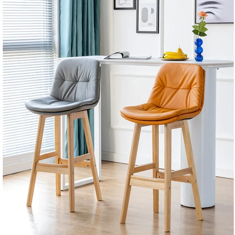 

Comfortable Dining Chair Soft Backrest Solid Wood Frame Multi-Color Options Kitchen and Bar Seating