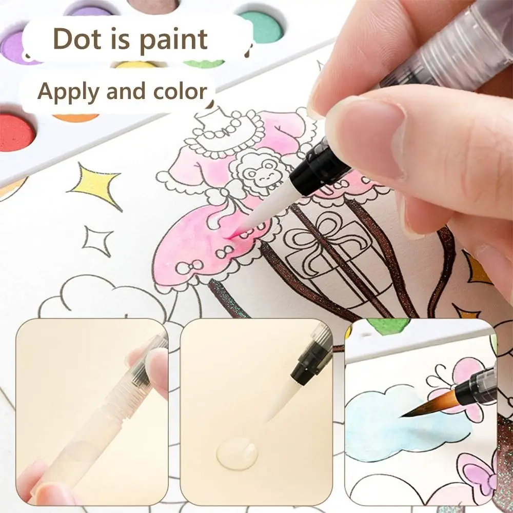 

Cartoon Coloring Book with Solid Pigment Multicolor Doodles Book Early Childhood Education Graffiti Painting Book