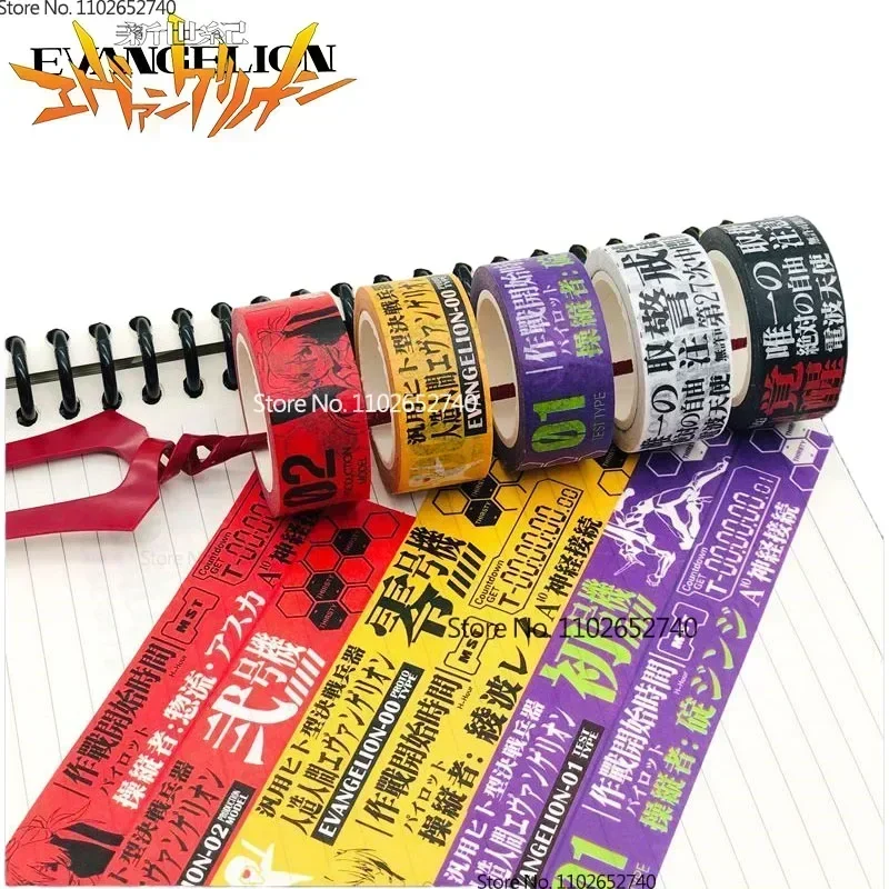 Anime EVA anime figure Asuka Langley EVANGELION-01 DIY Cartoon Sticker Tape Children's Scrapbook Sticker Toys Anime Peripheral