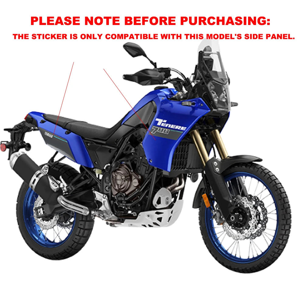 Motorcycle Full Car Version Waterproof Decoration Stickers Anti Scratch Pattern Decal for Yamaha Tenere 700 Rally/Classic 19-24