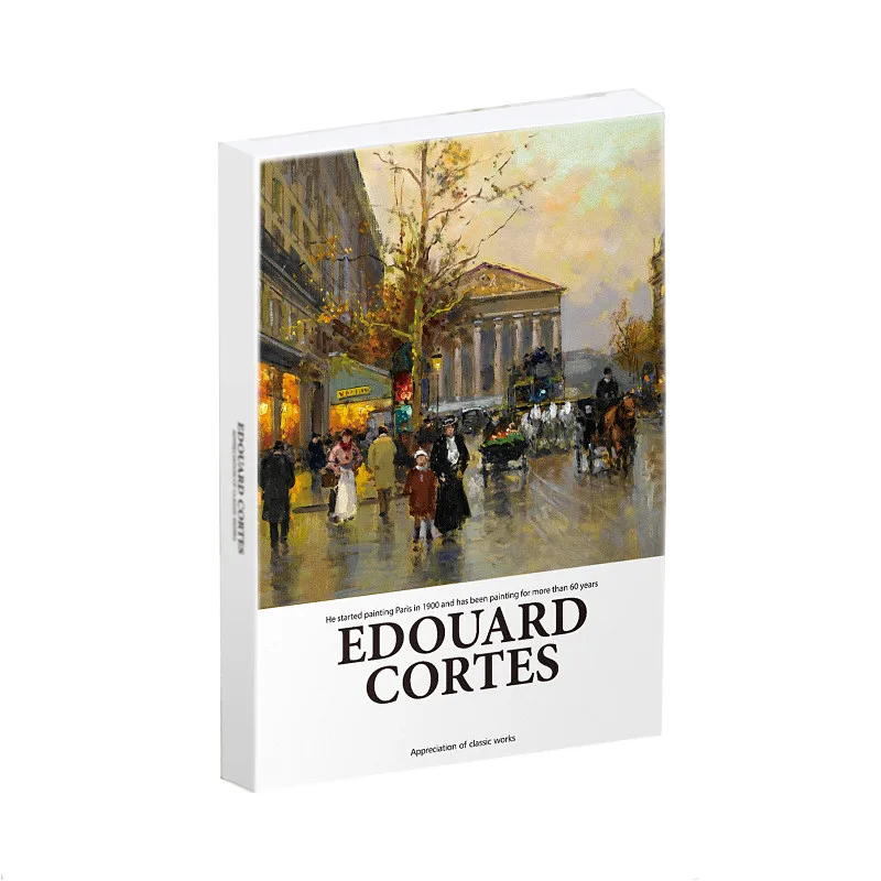 30Pcs Art Painting Series Postcards Edouard Leon Cortes Artwork Wish Greeting Card Creative Gift Message Decoration Post Card