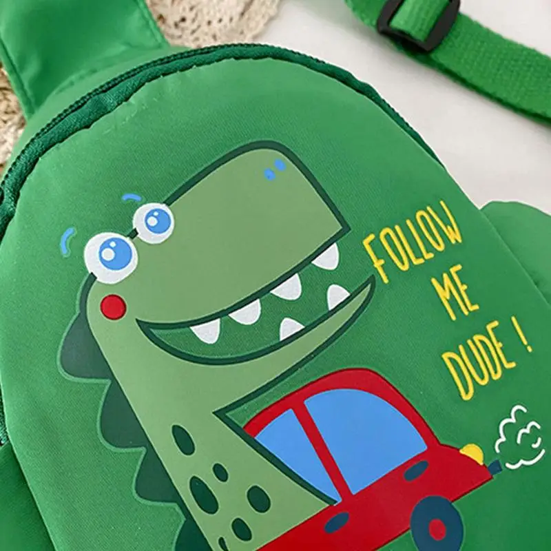 Crossbody Backpack For Kids Cartoon Dinosaur Shoulder Chest Bag Unisex Travel One Shoulder Backpack For Kids Boys And Girls