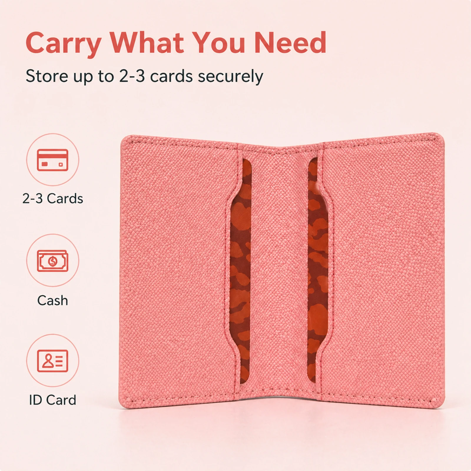 Denior RFID-blockierender Magnetkartenhalter, Premium PU-Leder Slim Wallet für MagSafe-Telefone – Detail 3