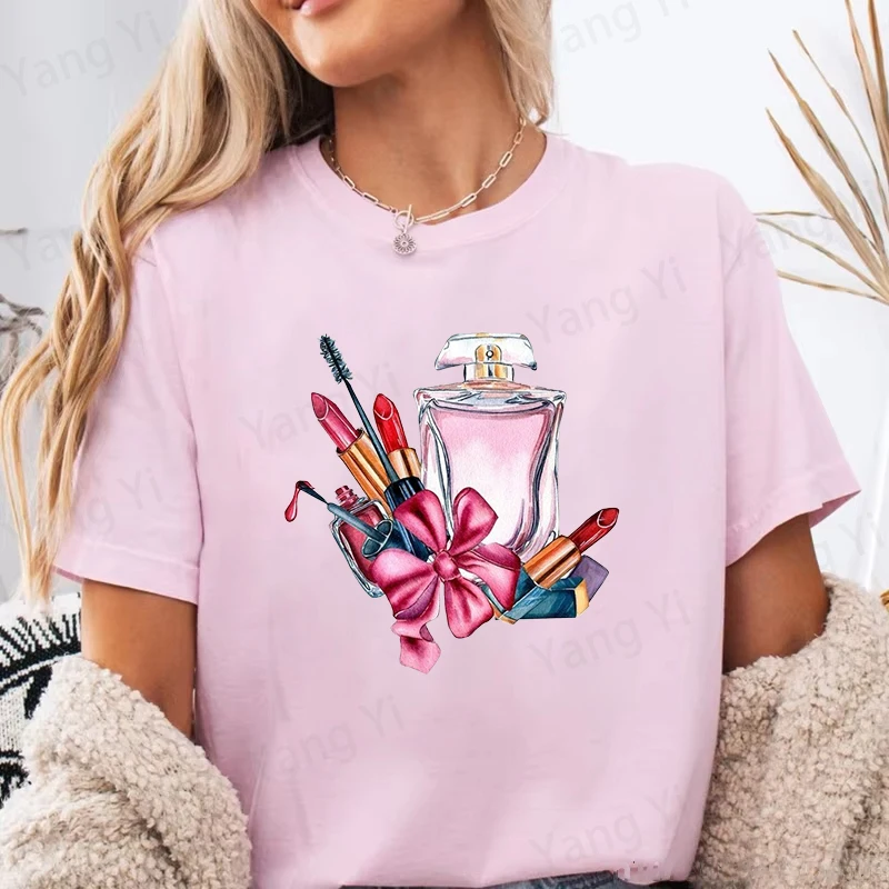 Men Women Fashion T Shirt Funny Charming Perfume Cosmetics Print T Shirt Classic Versatile Shirt Unisex Casual Plus Size Tops