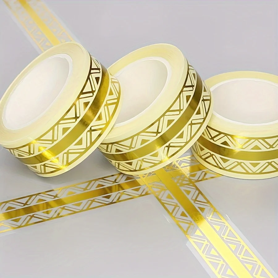 1 roll of ceramic tile gap gold tape 5M anti mold self-adhesive gap sealing foil strip wall tile floor sticker home decoration