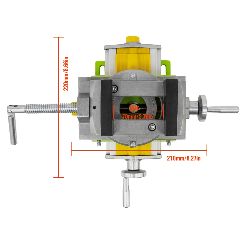 ALLSOME 2 in 1 fresatura foratura morsa di precisione tavolo Base girevole tavolo da lavoro composto in lega di alluminio