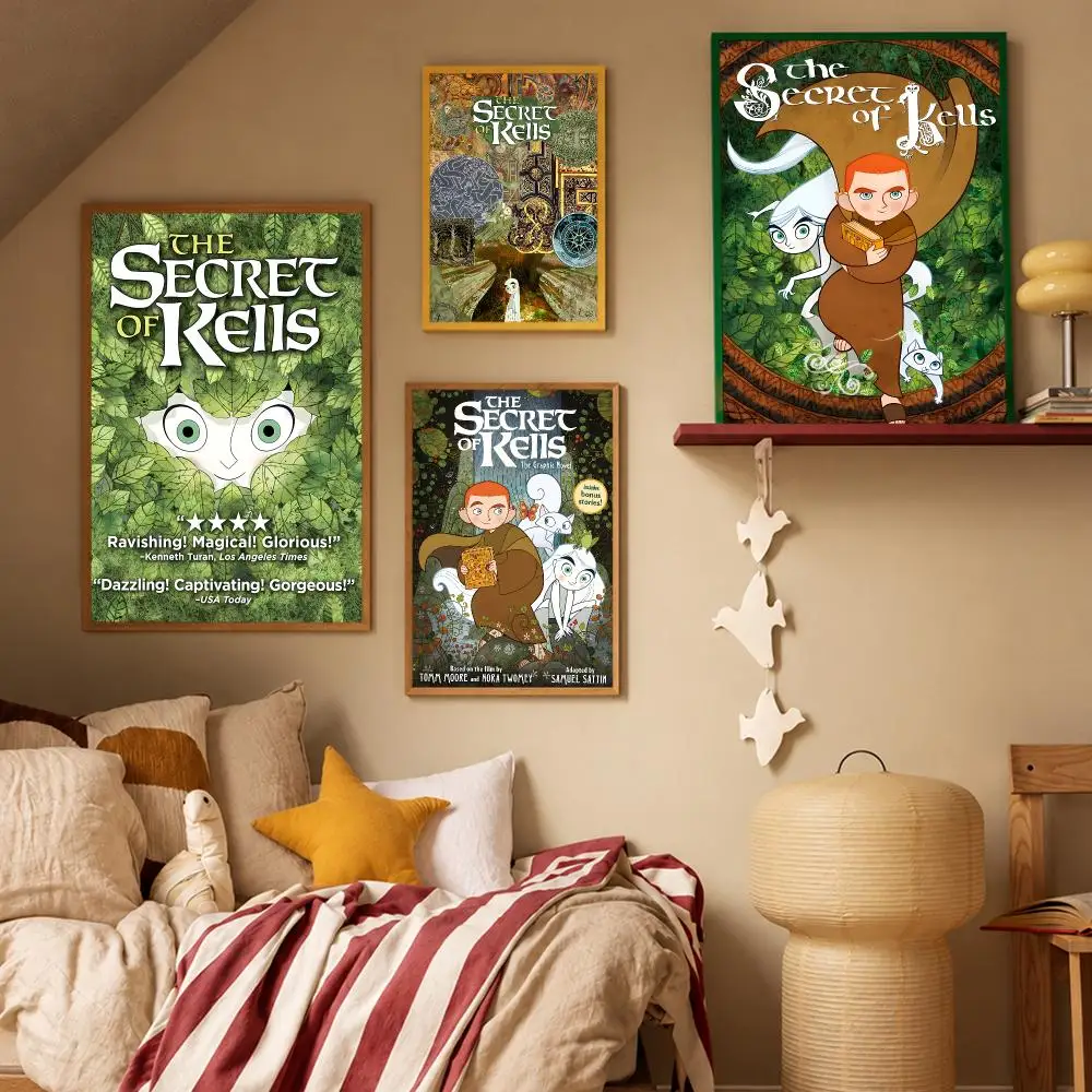 Movie Drama The Secret of Kells Poster HD Waterproof Wall Art Posters Self Adhesive Bedroom Living Room Home Decor Gift