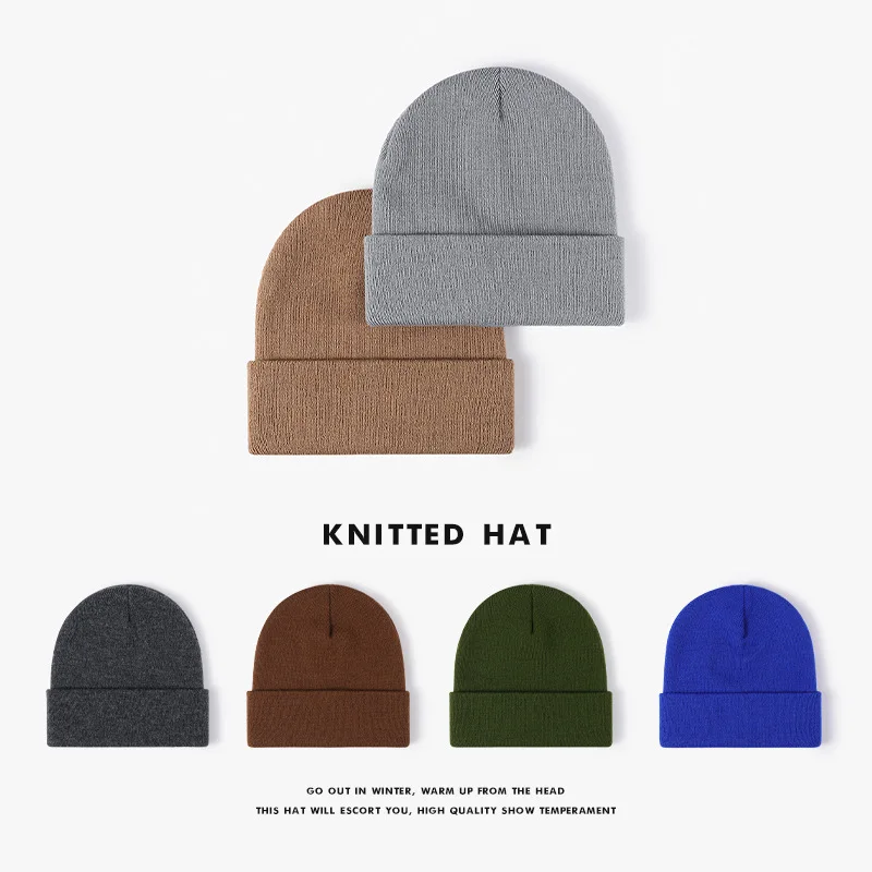 Beanie Cap Knit Hats for Men Women Winter Hats Soft Warm Trendy Street Hip Hop Boonets